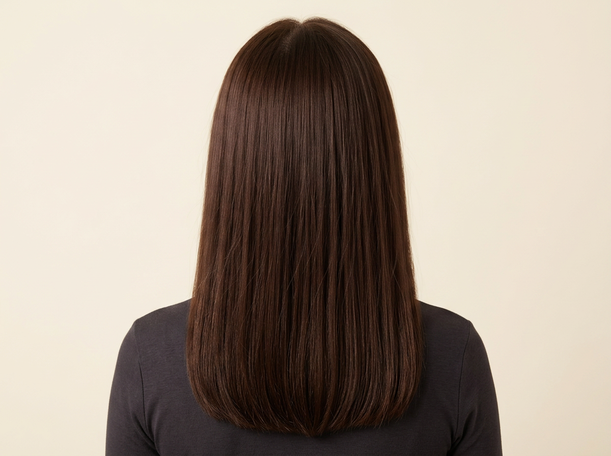 4 Medium Brown hair colour — Rear view