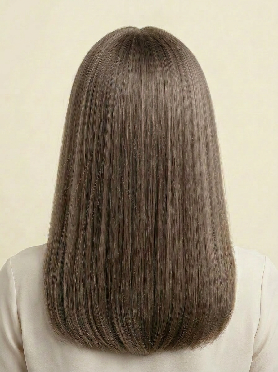 7Q Taupe Brown hair colour — Rear view