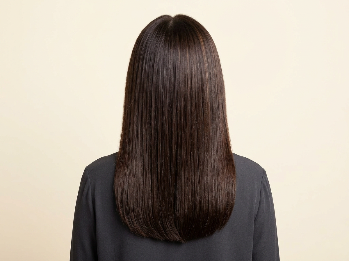 2Q Cool Brown hair colour — Rear view