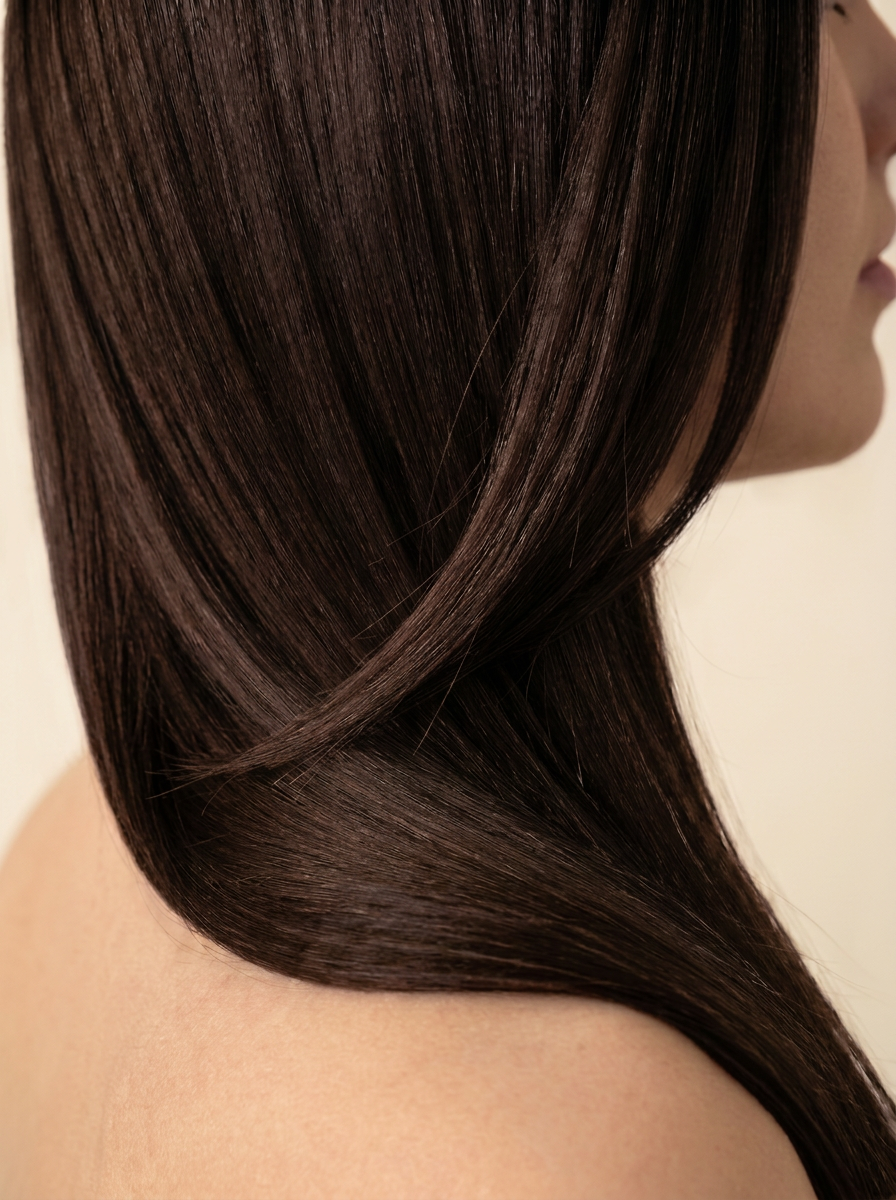 1A Dark Brown hair colour — Side profile