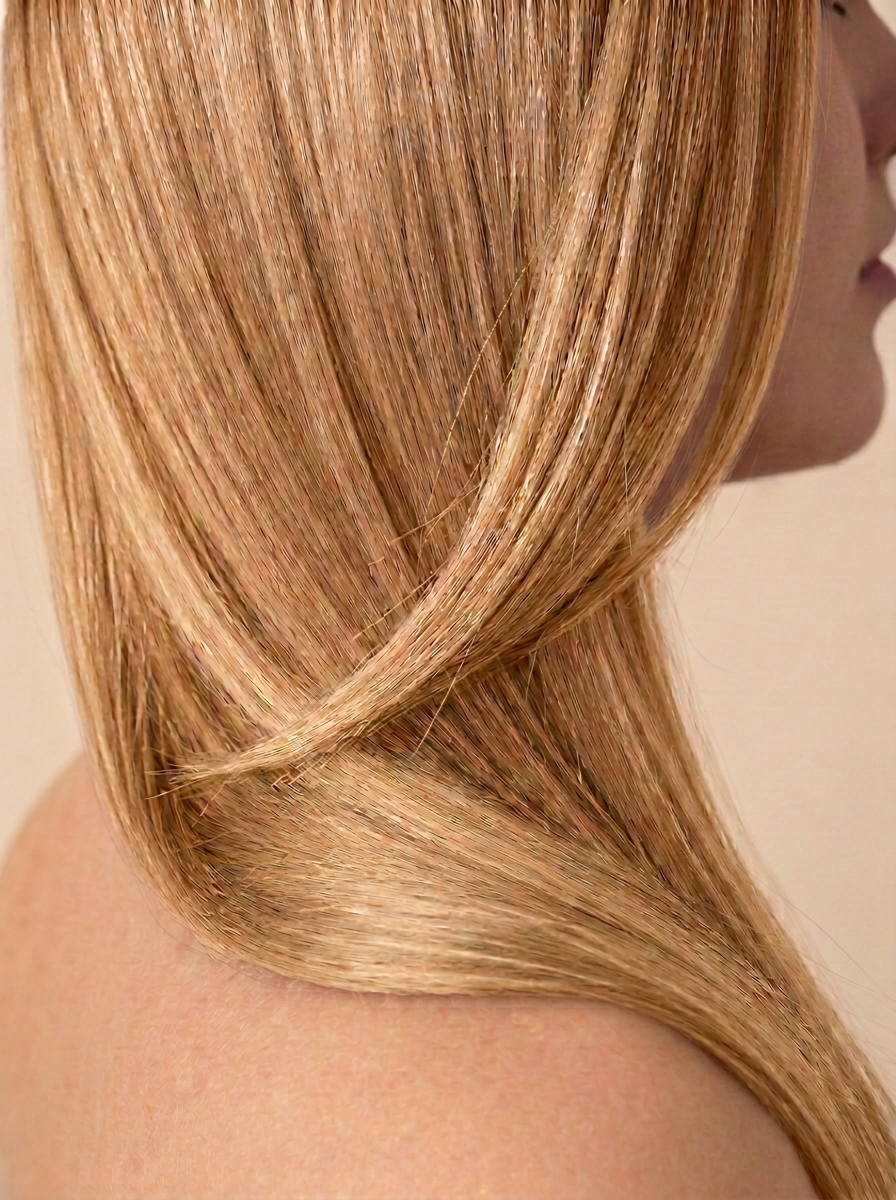 27 Honey Blonde hair colour — Side profile