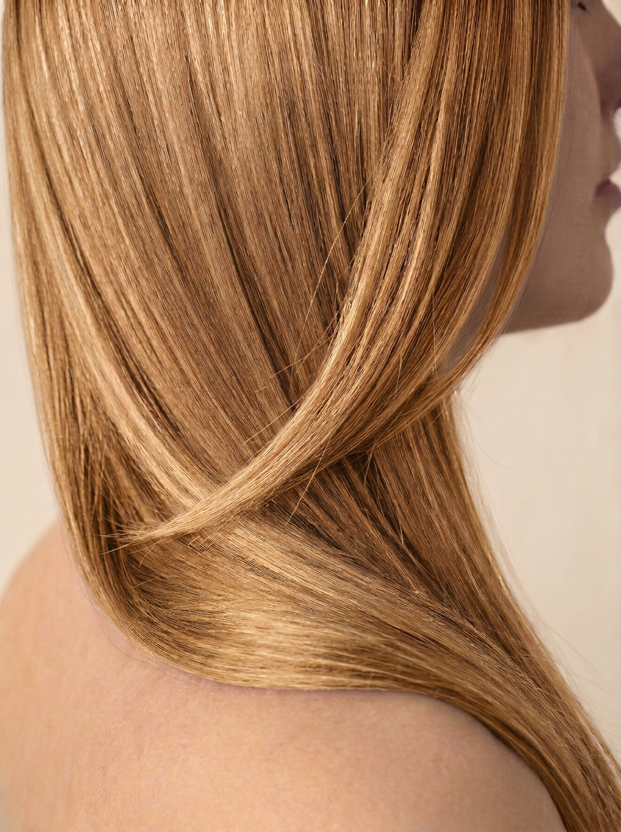 5Q Golden Blonde hair colour — Side profile